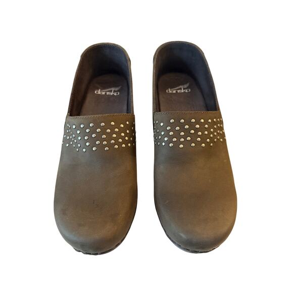 Dansko Mavis Womens 39/9 Brown Sueded Leather Slip On Clogs 9307787800 - Picture 2 of 10
